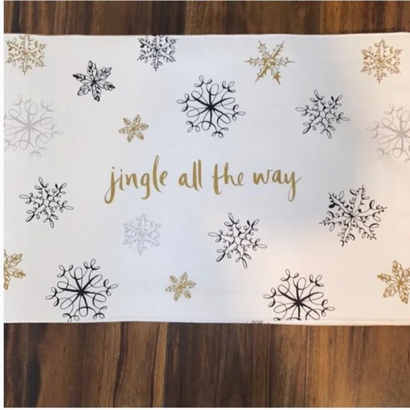 Kate spade snowflakes jingle all the way holiday placemats set of 4 nwt - Picture 2 of 4